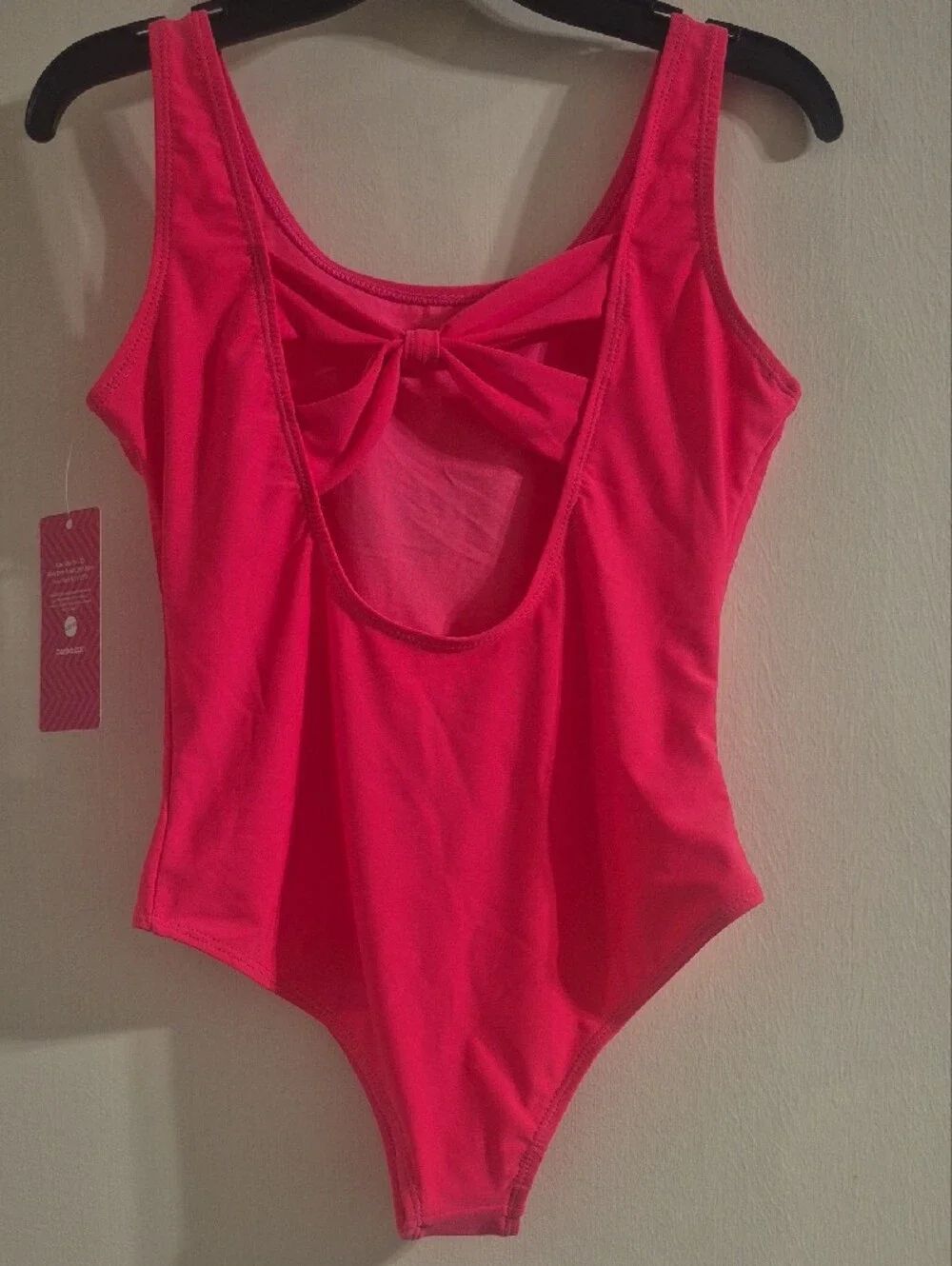 Barbie Bright Pink One-Piece Swimsuit with Silver Logo